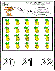 okul öncesi sayı kavram çalışmaları